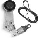 Dasbecan Serpentine Drive Belt Tensioner Pulley Kit Compatible with Chevy Prizm Toyota Celica Corolla Matrix 1998-2008, Replaces# 38286 6PK1880