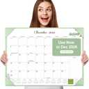 Gannyfer Desk Calendar 2026 with Desktop Mat, Simplified Large 22" x 17" Desktop Pad Calendar, 18 Month Desk Calendar, Use Now to Dec 2026, Office Supplies Perfect for Home School and Office - Green