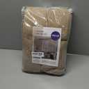 MIULEE Faux Linen Curtains 84 Inch Length 2 Panels Natural Semi Sheer Curtain with Back Tab Rod Pocket, Light Filtering Window Privacy Burlap Drapes for Living Room Bedroom 42W x 84L Linen