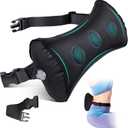 Inflatable Lumbar Pillow for Airplane Travel Lumbar Support Pillow for Car, Office Chair Back Support Office Chair Back Support for Reducing Lower Back Pain (Black)