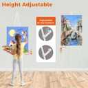 ARTASY 63" Easel Stand for Wedding Signs, Posters, Portable Artist Easel for Painting Canvas, Tripod for Home and Office, Supports 5 lbs-White 1/Pack