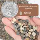 40LB Natural River Rocks, 1/4" Aquarium Gravel, Small Pebbles for Plants, Pea Gravel for Fish Tanks, Decorative Rocks for Gardening, Flower Pots, Vase Fillers, Indoor Fountains (40 LBS)