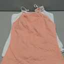 2 Pack Cotton Women's Camisole with Shelf Bra Adjustable Strap Tank Tops Soft Undershirts Layering Tops Size M Pink And White