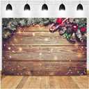 Winter Snowflake Gold Glitter Christmas Wooden Wall Holiday Photo Background 7X5ft Vinyl Xmas Party Photography Backdrops Kids Portrait Family Party Photo Studio Booth Props