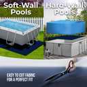 Shop Square 16-Foot-by-32-Foot Rectangle Pool Liner Pad for Above Ground Pools - Rectangle Pool Pad, Under Pool Mat, Puncture Protection, Extend Liner Life, Durable Geotextile Material