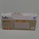 bella 2 Slice Slim Toaster, Fits-anywhere Kitchenware, 6 Setting Shade Control with Reheat & Cancel Buttons, Removable Crumb Tray, 10 Long Slot, Anti Jam & Auto Shutoff, 900 Watt, Oatmilk