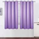 LEMOMO Lavender Blackout Curtains 52 x 63 Inch Length/Set of 2 Curtain Panels/Thermal Insulated Room Darkening Blackout Curtains for Bedroom
