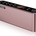 Antimi Bluetooth Speaker,FM Radio Player,MP3 Player Stereo Portable Wireless Speaker Drivers with HD Sound, Built-in Microphone, High Definition Audio and Enhanced Bass(Black) (Pink)