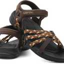 UBFEN Women's Hiking Sandals Walking Outdoor Sports Comfortable Water Sandals with Arch Support Comfortable for Beach Camping Travel Golf, 37