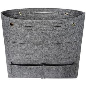 Vercord Extra Tall Felt Bag Organizer Vertical Height Design for Deep Tote and Backpack Bags Grey