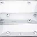 Zento Deals Clear License Plate Covers - 2-Pack  Novelty/License Plate Clear Flat Shields Covers (White 2)