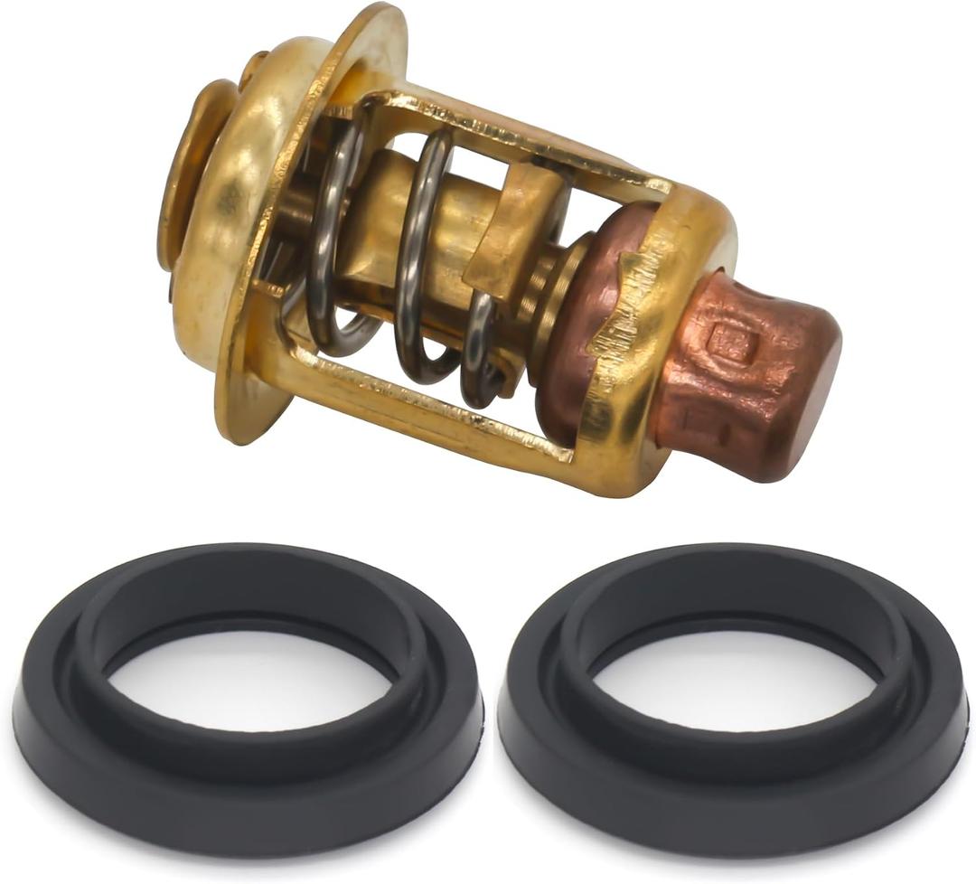 5005440 Thermostat & Seals Kit for Johnson Evinrude 5-235 HP Outboard Motor Engine Replacement 8330720 777260 393659 Sierra 18-3543 Brass
