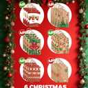 Sipthene 24 Pack Christmas Gift Bags with Handles, Kraft Paper Goody Treat Bags for Holiday Present Wrapping (6 Designs, 9" x 7" x 3.3") - for Xmas Party Favors, Classroom, Wedding Decor Supplies Bulk