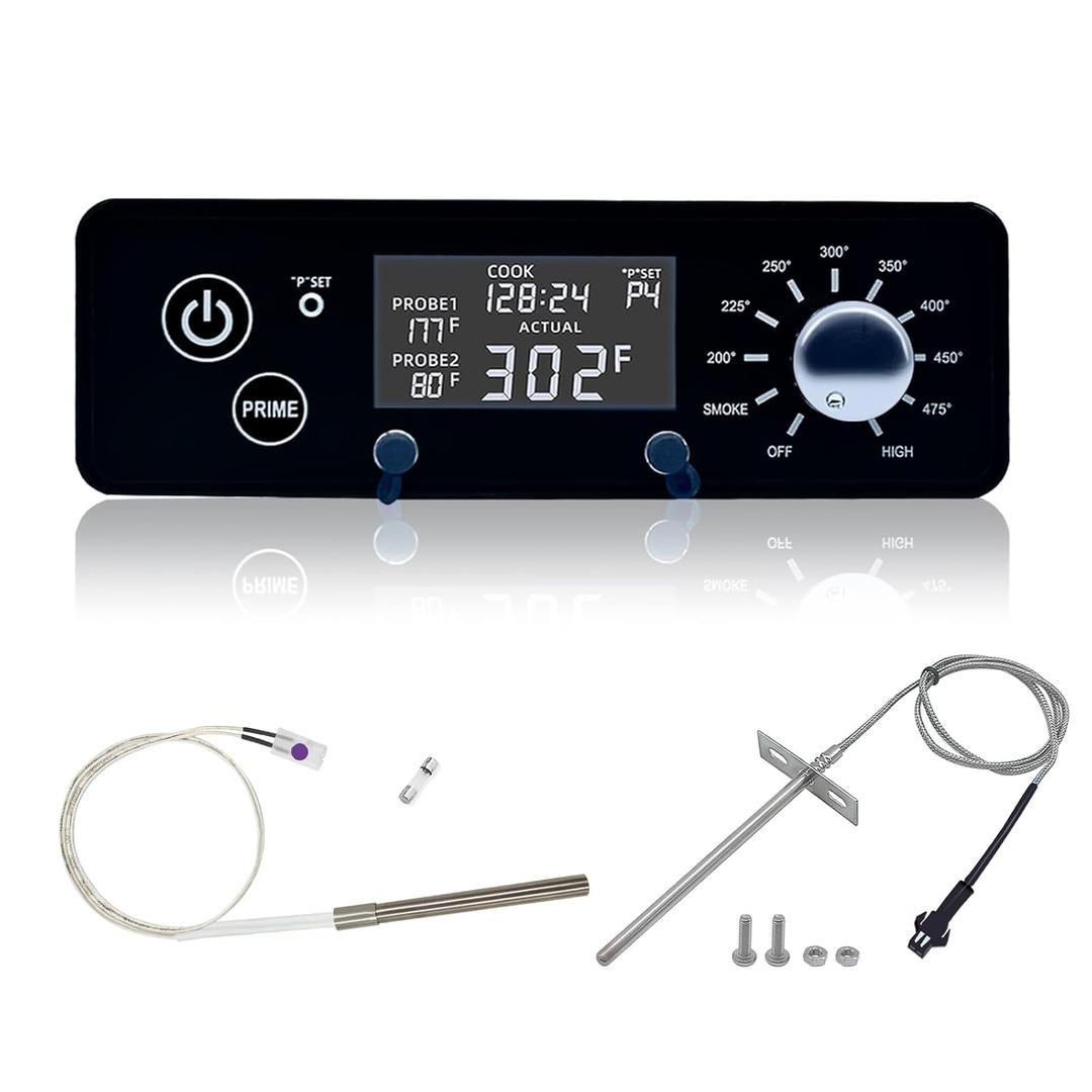 Classic On Clearance: Rectangular PID Controller (AC03P9) (Non-WiFi) Kits Replacement for Pit Boss Pellet Grills 440-1150, Sportsman, Navigator, Mahogany, Pro Series, with RTD Probe & Igniter