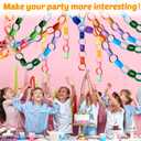 2000 Sheets Colorful Paper Chain Garlands Construction DIY Crafts Rainbow Paper Strips 1x8 Inch Assorted Colors DIY with Stapler and 4 Boxes Staple for Classroom Activities Birthday Party Decorations