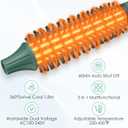 BANGMENG 3/4 Inch Barrel Thermal Round Brush, Volume Heat Styling Brush for Men and Women Medium Thin Curly Straight Hair, Heated Curling Iron,12 Temperature Setting (1.35 Inch with Bristles)