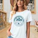Class of 2038 Shirts Women First Day of Kindergarten Teacher Shirt Grow with Me Short Sleeve Gift Tee Tops (White, XL)