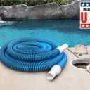 Poolmaster Manual Pool Vacuum Hose, 30 Ft x 1-1/2 for Inground & Above Ground Pools, Not for Automatic Cleaners, Kink-Free, Heavy Duty Pool Cleaner Hose with Swivel Cuff Made in USA