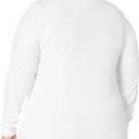 Amazon Essentials Sweater for Women, Long Sleeve Slim-Fit Rib Scoop Neck (Available in Plus Size), Pack of 2 (Large, Lilac/White)