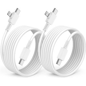 2 in 1 iPhone Fast Charger Cable 10ft, Long Type C to C Charging Cord/USB C to Lightning for Apple iPhone 17 Pro Max/17 Air/16 Pro Max/16/15 Plus/14 Pro/13/12 Mini/11/XS/XR/X/8/7 Plus/iPad Air/MacBook