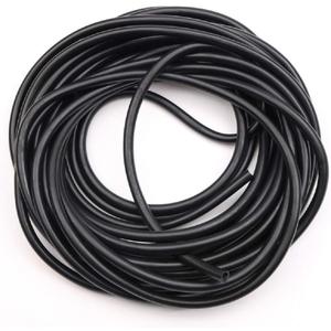50 FT Black Latex Rubber Tubing,3/8in OD 1/4in ID Black 1 Continuous Piece