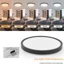 TALOYA Surface Mount LED Ceiling Light 12 Inch-2 Pack Black Shell, Equivalent to Traditional 200W Bulb Light for Kitchen Bedroom Utility Closet Room,5 in 1(3000k/3500k/4000k/5000k/6500k)