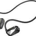 Monster Aria Free Open Ear Headphones Air Conduction Headphone Sports, ENC Clear Talk Mic Bluetooth 5.3, Built-in Mic 8H Playtime IPX5 Resistant Headset for Running (Light Black)