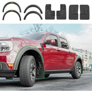 Fender Flares Mud Flaps Compatible with 2022-2025 Ford Maverick Wheel Guards Splash Guards Replacement for 22-25 Ford Maverick Accessories