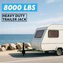 8000 lbs Heavy Duty Trailer Jack, 28.6" Lift, 20-24V Cordless Drill Compatible, Manual Crank Handle Included, for Utility, Yacht, RV, Boat Trailer Jack, Black