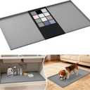 URMONA Waterproof Silicone Under Sink Mat 40'' x 22'' Shelf Liner for Kitchen and Bathroom, Cabinet and Counter Protector, Storage and Organizers, Litter Mat, Pet Cat Puppy Essentials(Beige)