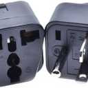 2 x Toptekits Black NEMA 6-20P Universal Plug Adapter110-250V 15A,Universal World to North American US NEMA 6-20P Electrical Plug Adapter Converter