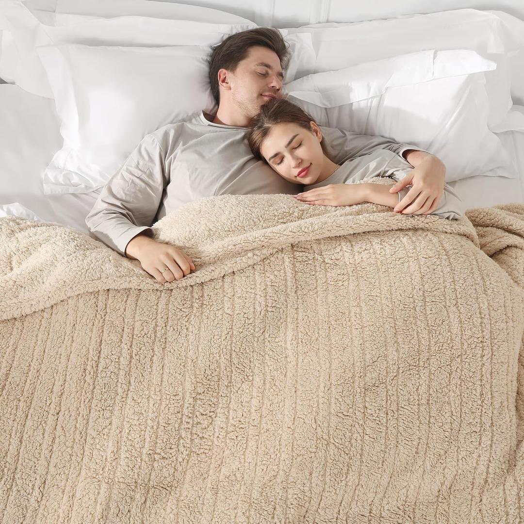 ESTINGO Heated Blanket Queen Size, Electric Blanket Queen Size Dual Control with 5 Heating Levels & 10 Hours Auto Off, Fast Heating with Overheat Protection, 84"x90", Milk Coffee