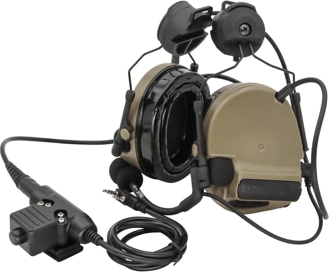 HEARFALCOM Comta III Tactical Headset Helmet ARC Rail Adapter Bracket Version Noise Cancelling Pickup Shooting Headset