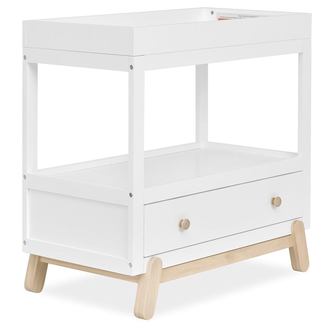 Dream On Me Hygge Baby Changing Table, White Vintage Oak