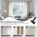 Hei!Dear 2 Pack Blackout Curtain Rod for Windows 48 to 84 inch (4-7Ft), Wrap Around Room Darkening Curtain Rods, 5/8" Samll Adjustable Modern Decorative Window rod,Black