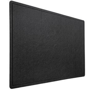 DexBoard 36" x 24" Large Bulletin Board for Wall | Decorative Felt Pin Board with 30 Push Pins | Foldable Photo Display Board for Office, Home & Classroom | Self-Adhesive Tape Included (Black)