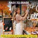 WUO Window Chalk Markers,8 Colors Car Markers,15mm 3-In-1 Jumbo Wide Nib, Dust-Free & Non-Toxic - Erasable Blackboards Marker For Rock Painting, Poster, Stone, Ceramic, Glass