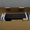 TONIAL1 Inch Double Curtain Rods for Windows 66 to 120 Inches, Heavy Duty Decorative Drapery Rod 32 to 144 Inches with Classic Cap Finial, Black