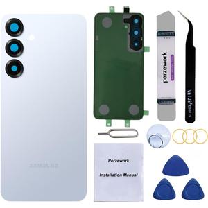 Rear Back Glass Replacement Compatible with Samsung Galaxy S25 6.2-inches with Reparing Toolkit (Icyblue)