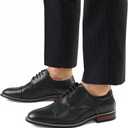 Men's Dress Shoes Formal Business Classic Lace Up Wingtip Oxford Shoes, 9