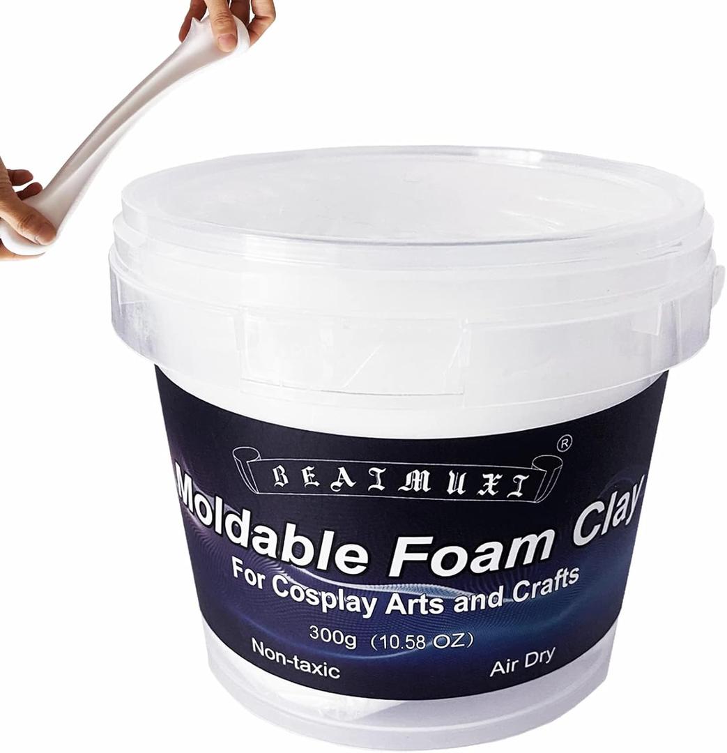 Foam Clay Cosplay Moldable Air Dry Foam Clay Craft 300g White