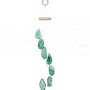 Cozy Tower Campanillas de viento de gata verde para exteriores nicas, decoracin de jardn al aire libre, decoracin de geoda colgante