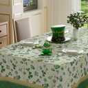 XCHI Shamrocks Clovers St. Patrick's Day Tablecloth Rectangle Table Cloth Washable Table Covers for Indoor Dining Home Party Decorations 60x84 Inch