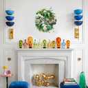 Bibelot 20" St. Patricks Day Decorations for Front Door Artificial Green Wreath Lucky Shamrock Board Clover Bow Leaves and Flowers Spring Summer Home Party Outdoor/Indoor Farmhouse Porch Decor