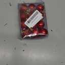 GOOTRADES Set of 24 Mini Shatterproof Christmas Balls Tree Ornaments Party Decoration, 3cm/1.1'' (Red)