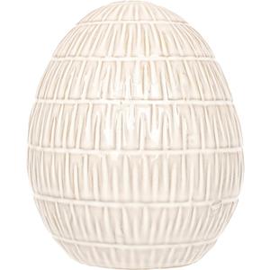 1 Pink And 1 White Holiday Home Ceramic Egg 6.1"
