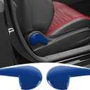 Challenger Seat Back Adjustment Handle Trim Cover Fit for Dodge Challenger 2010-2023 Blue Interior Accessories 2pcs
