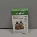 Haakaa Yummy Pouch Reusable Baby Food Pouch, Baby Food Storage Kids Squeezable Pouch, Washable Freezer - Make Homemade Organic Food for Babies/Toddlers, 4oz, 2 Pack,6m+ (Grey)