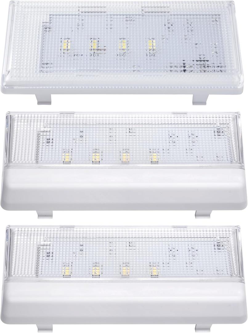 WRS325DFAM02 WRS325FDAB06 WRS322FDAM04 Refrigerator Lighting Set - 1 Pack on The Ceiling and 2 Pack in Freezer Side Refrigerator LED Lights Fit for Whirl-Pool WRS322FNAM01 WRS325FDAM02 WRS325FDAW04