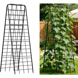 Heavy Duty Trellis for Climbing Plants, 59"x19.68" Adjustable Height Steel Cucumber Trellis, Powder Coated Metal Garden Trellis for Raised Beds,Tomatoes, Cucumbers & Outdoor Vines, 59"x19.68" - 1 Pcs
